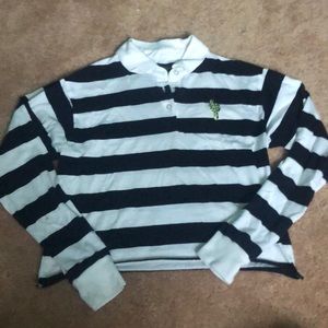 Cropped striped cactus shirt